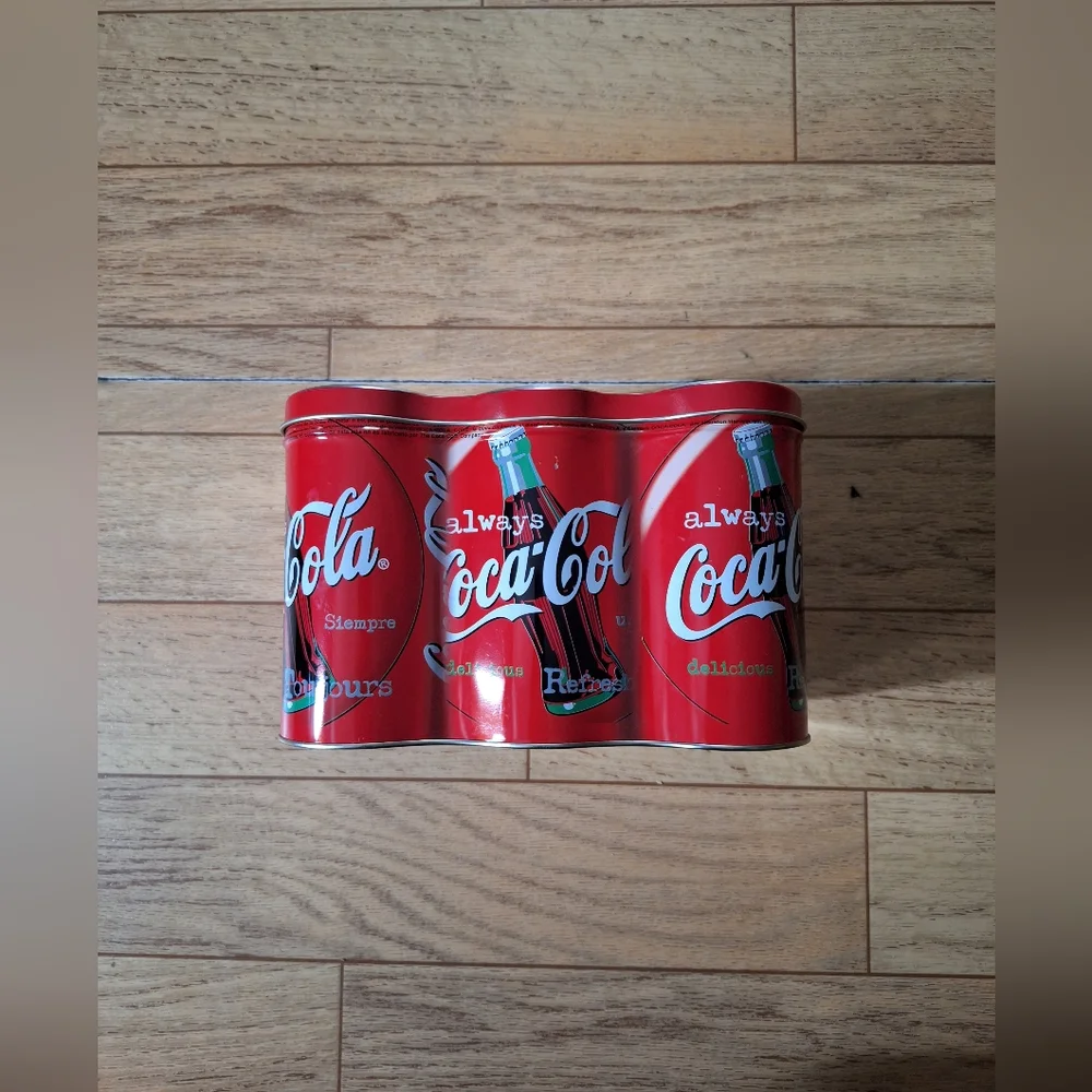 Coca-Cola COKE 6 Pack Cans Collectible Tin Can 1998 Vintage - Picture 2 of 6